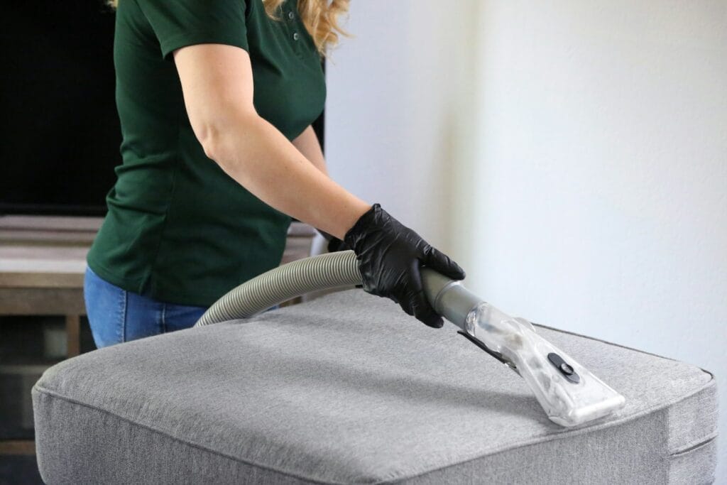 cleaning sofa